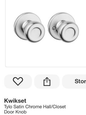 Kwikset Tylo Satin Chrome Hall/Closet Door Knob